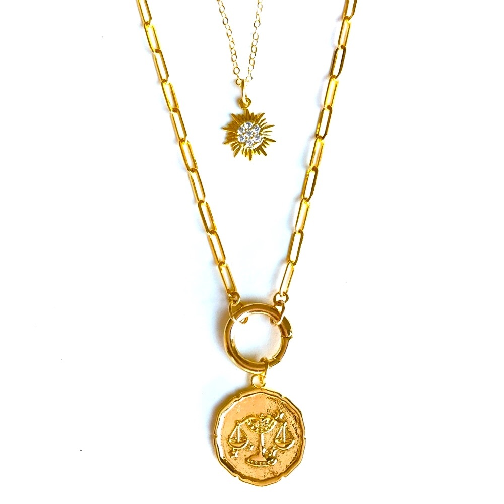 18” LIBRA Zodiac Charm Necklace ♎️